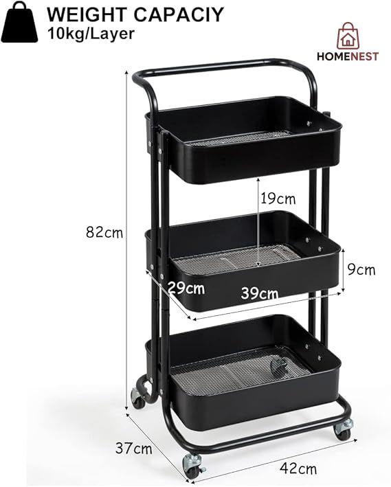 MULTIPURPOSE 3 TIER TROLLEY IMPORTANTED