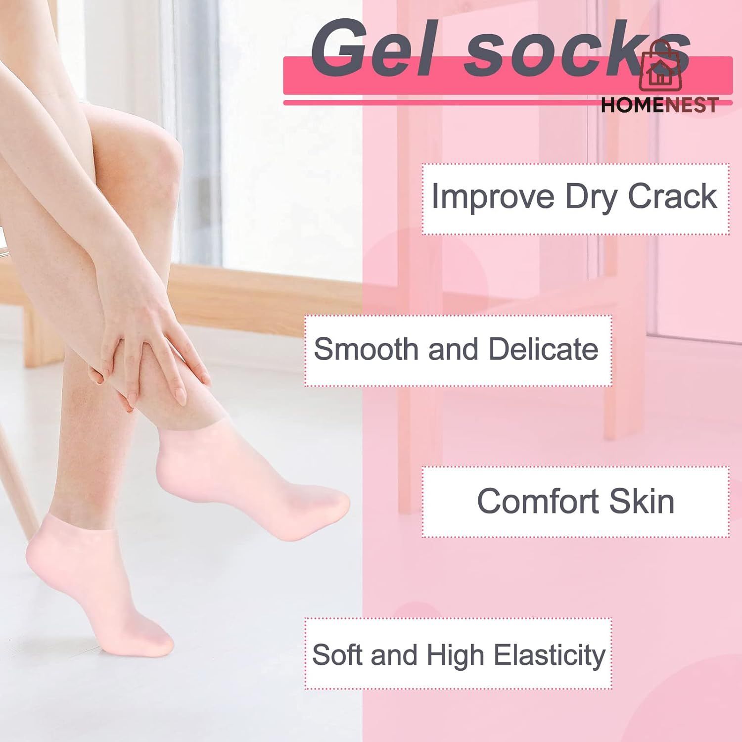 Reusable Moisturizing Silicone Socks