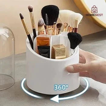 360 degree rotating makeup brush holder