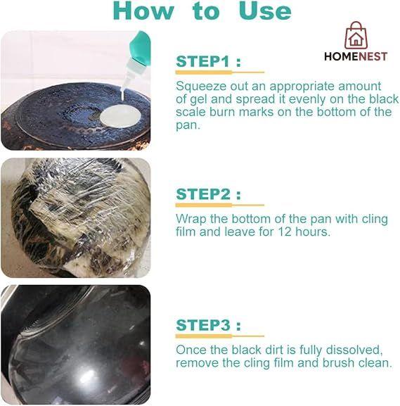 Pot Bottom Grease Cleaner Cookware Heavy Oil Removal