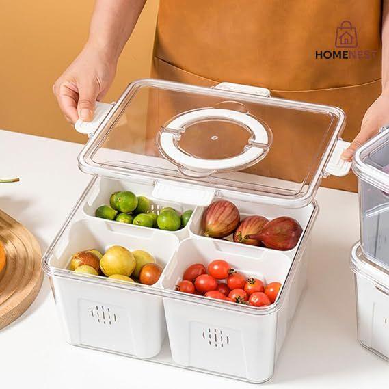 Acrylic 4 Grid Storage Box