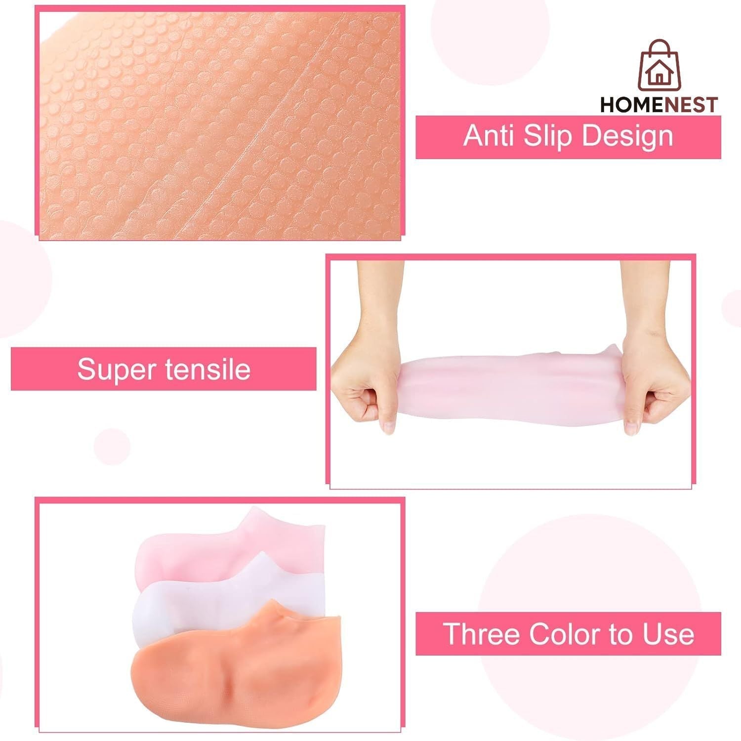 Reusable Moisturizing Silicone Socks