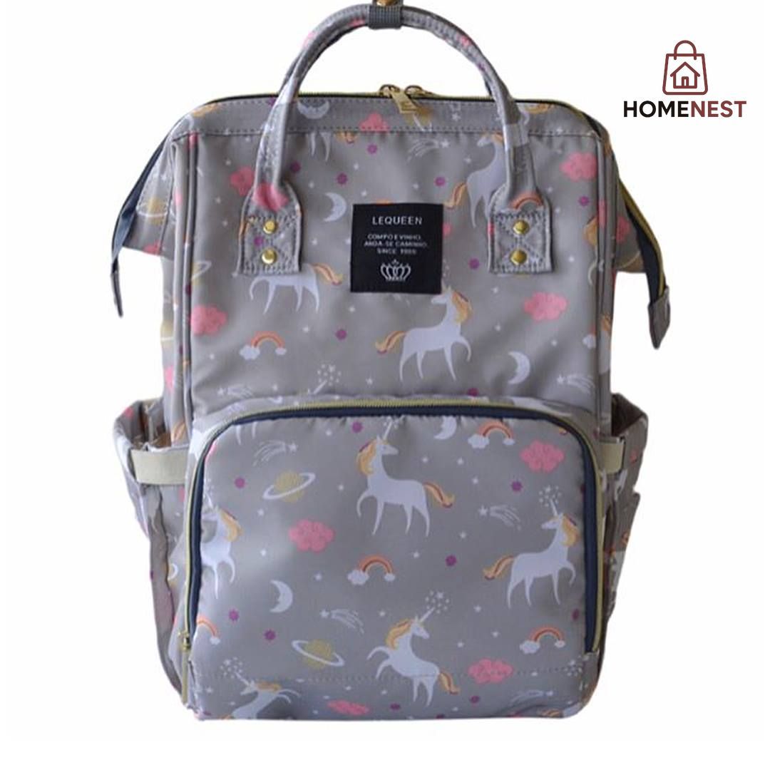 Unicorn Printed Diaper Backpack