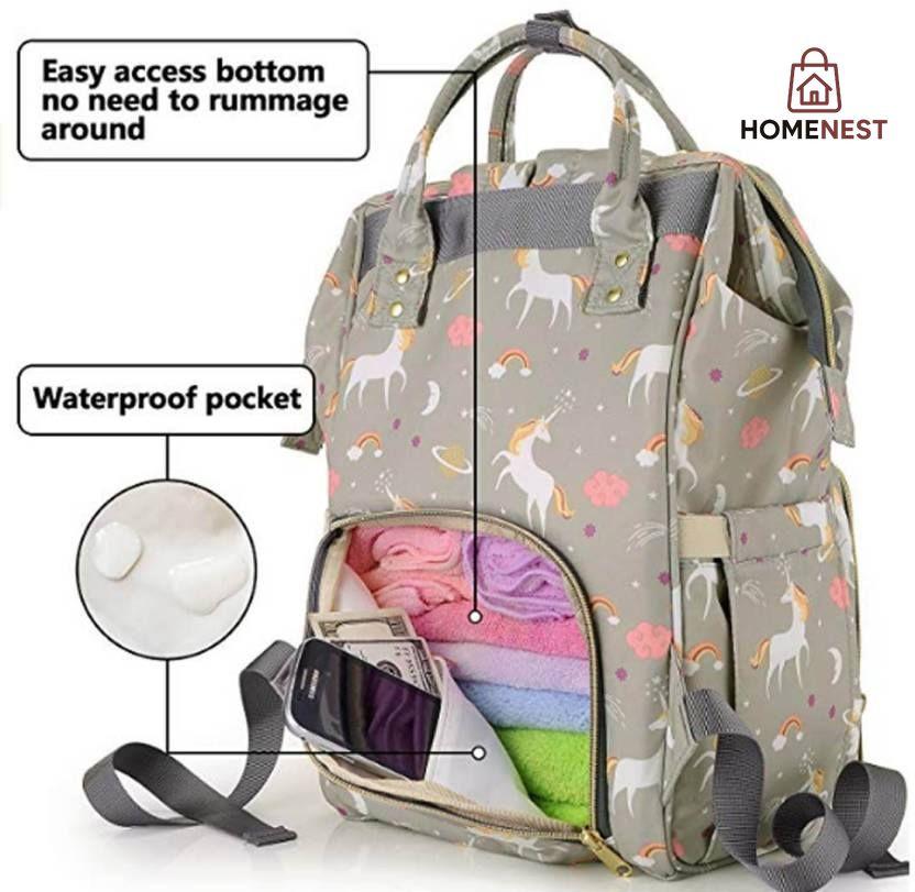 Unicorn Printed Diaper Backpack