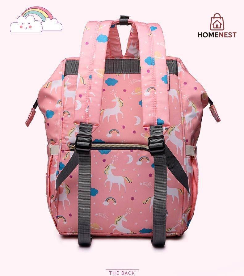 Unicorn Printed Diaper Backpack