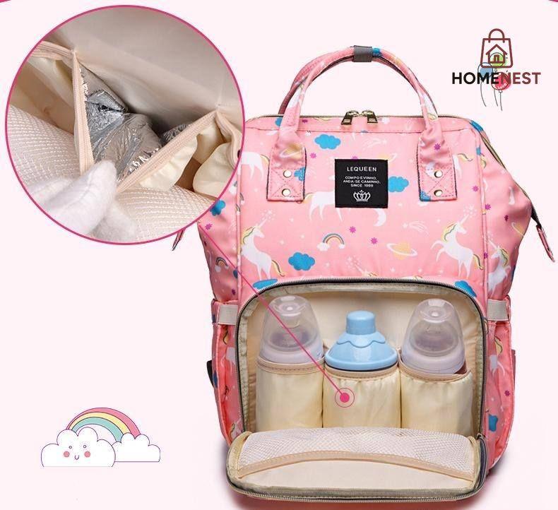 Unicorn Printed Diaper Backpack