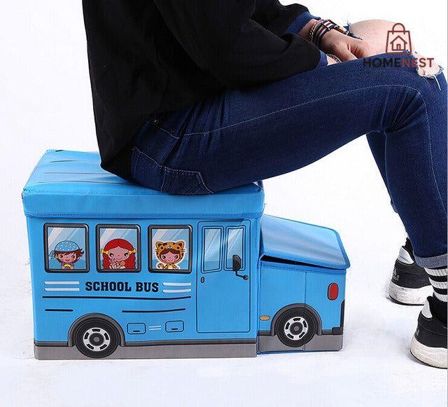 Bus Shape Storage Box (Red) – School Van