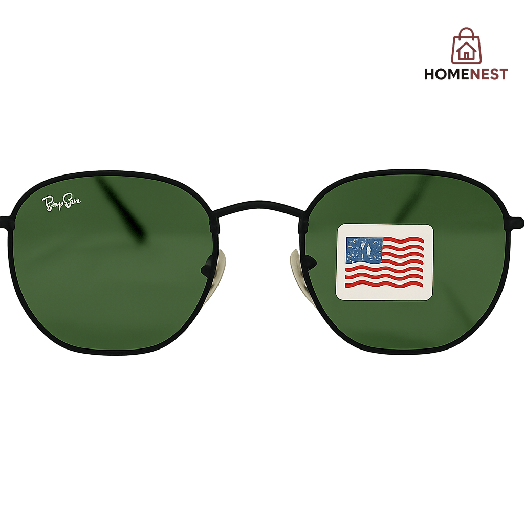 Round Green Lens Sunglasses