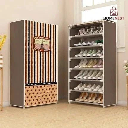 8 layer Printed Shoe Rack