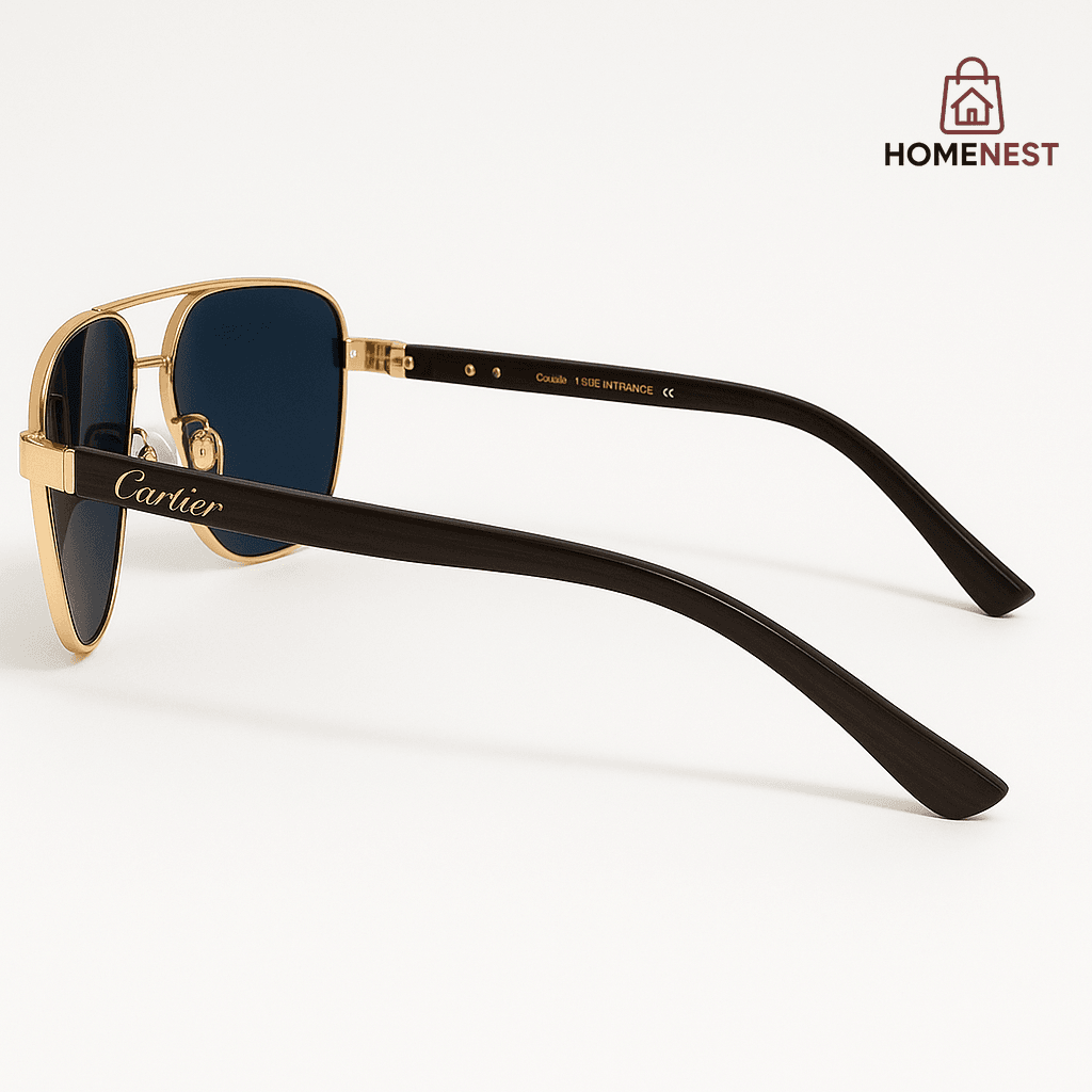 Classic Gold Frame Aviator Shades Sunglasses