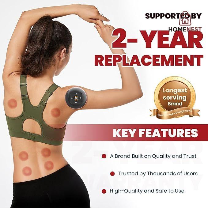 Rechargeable Vacuum Cupping Massage Anti Cellulite Magnet Therapy Wireless Guasha Scraping Fat Burner Slimming Body Scraping Cupping Hajama