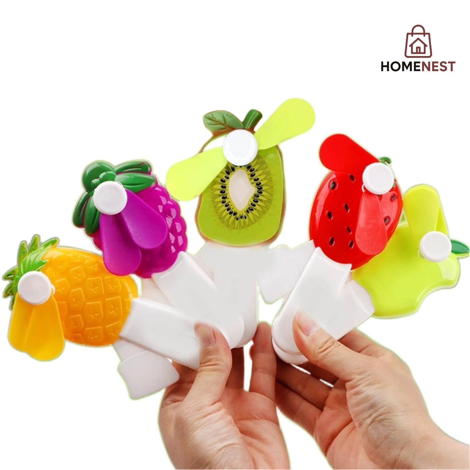 Handheld Fruit-Shaped Mini Fan (Pack of 4)