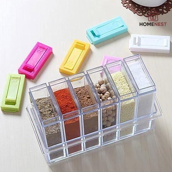 6 Pcs Portable camping seasoning salt kits, spice jars