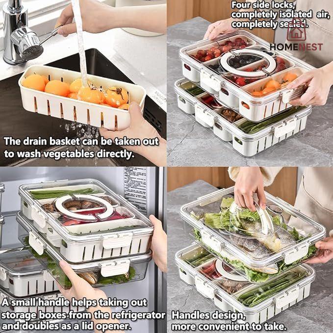 Acrylic 4 Grid Storage Box