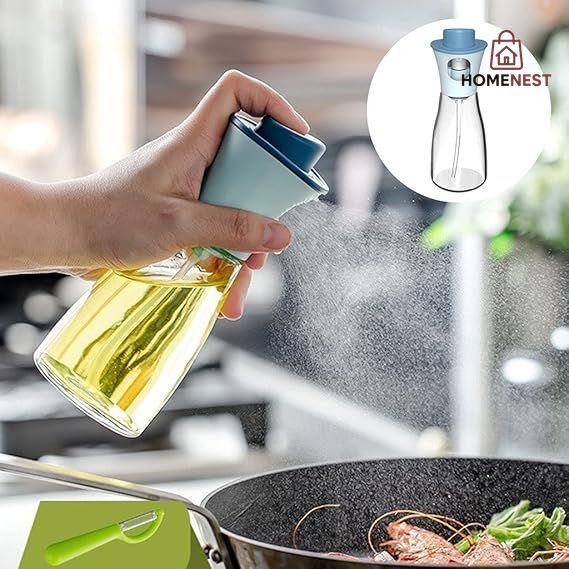 Versatile Glass Oil Sprayer for Cooking, Transparent Oil Spray Bottle for Cooking, Baking, Roasting, Grilling,Salad
