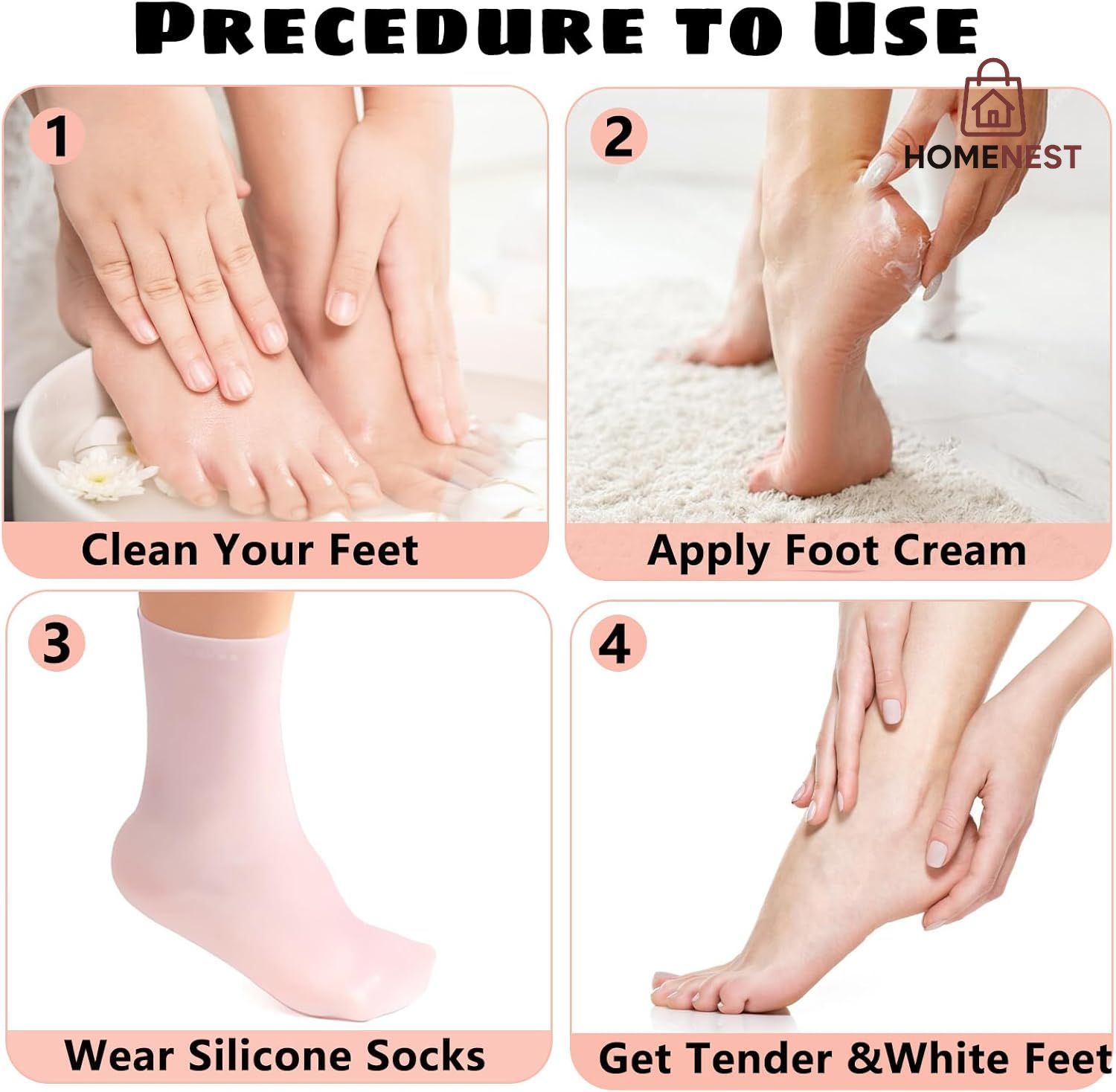 Reusable Moisturizing Silicone Socks