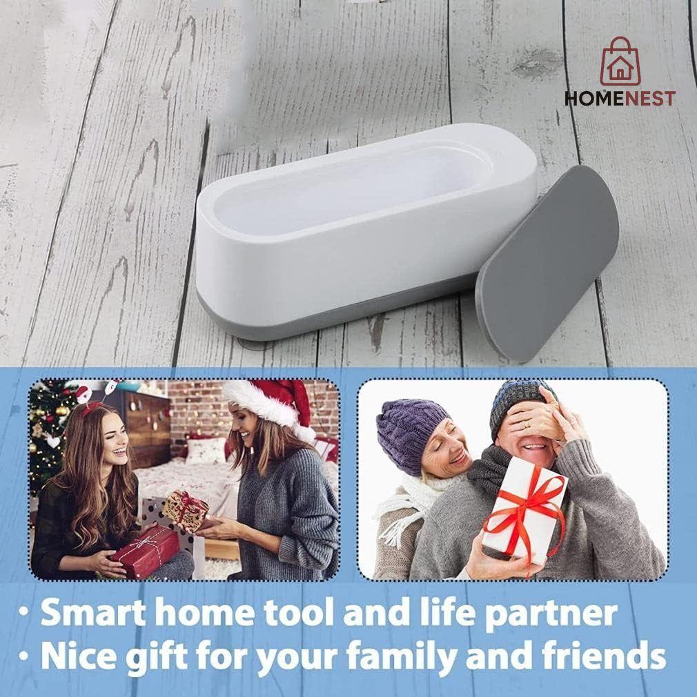 Ultrasonic Jewelry Cleaner,Portable Professional Household Ultrasonic Cleaning Machine Ultrasonic Cleaner Machine for Jewelry Ring Necklaces Eyeglass Watches Razors Makeup Brush Dentures