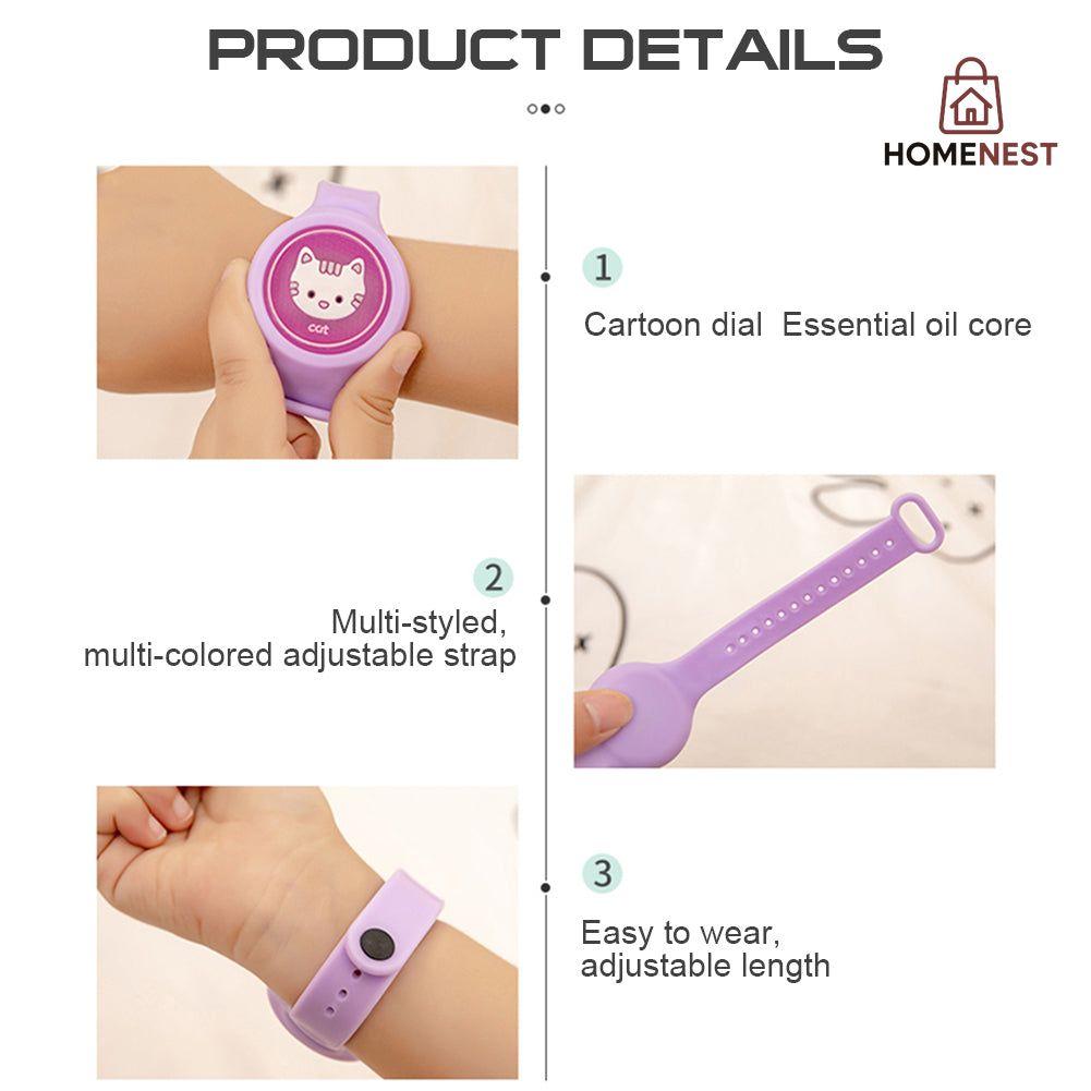 Mosquito Repellent Bracelet for Kids Cartoon Lightweight Watch Outdoors And Indoor