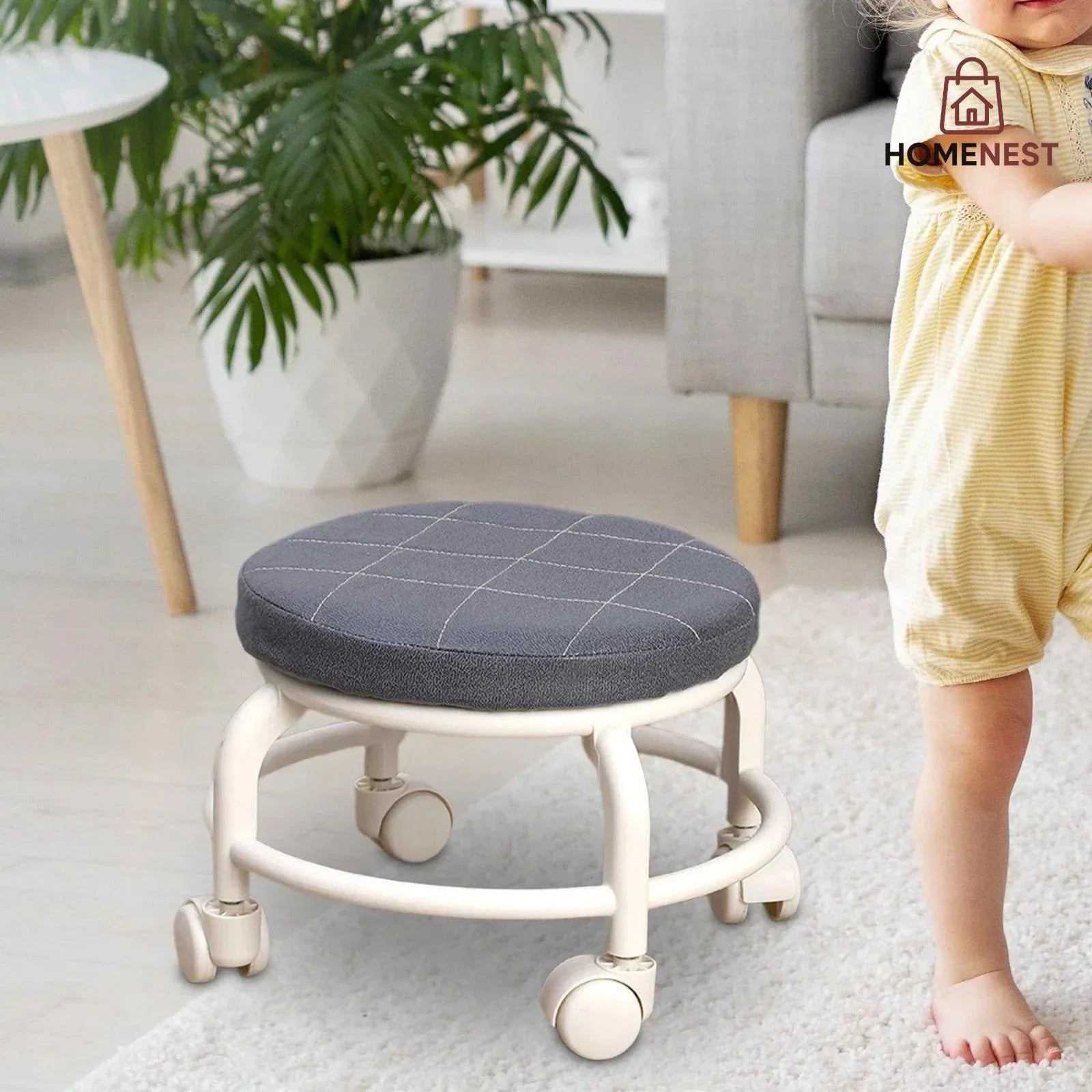 Rotating Stool With Wheels