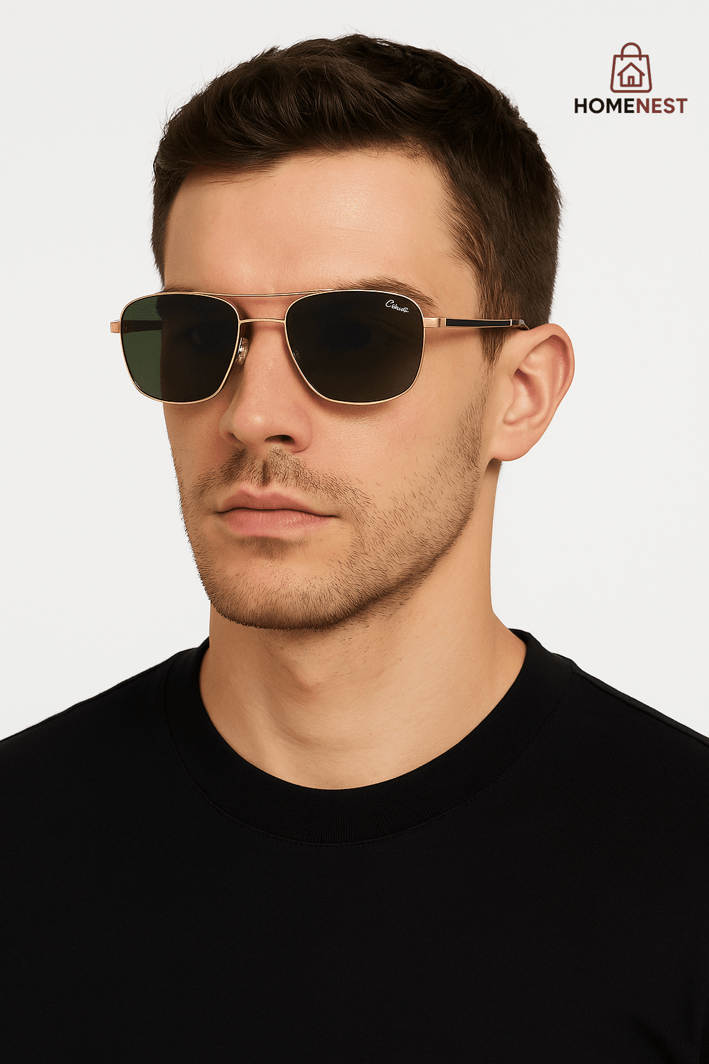 Gold & Black Sunglasses