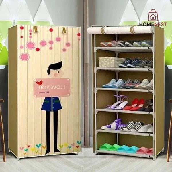 8 layer Printed Shoe Rack
