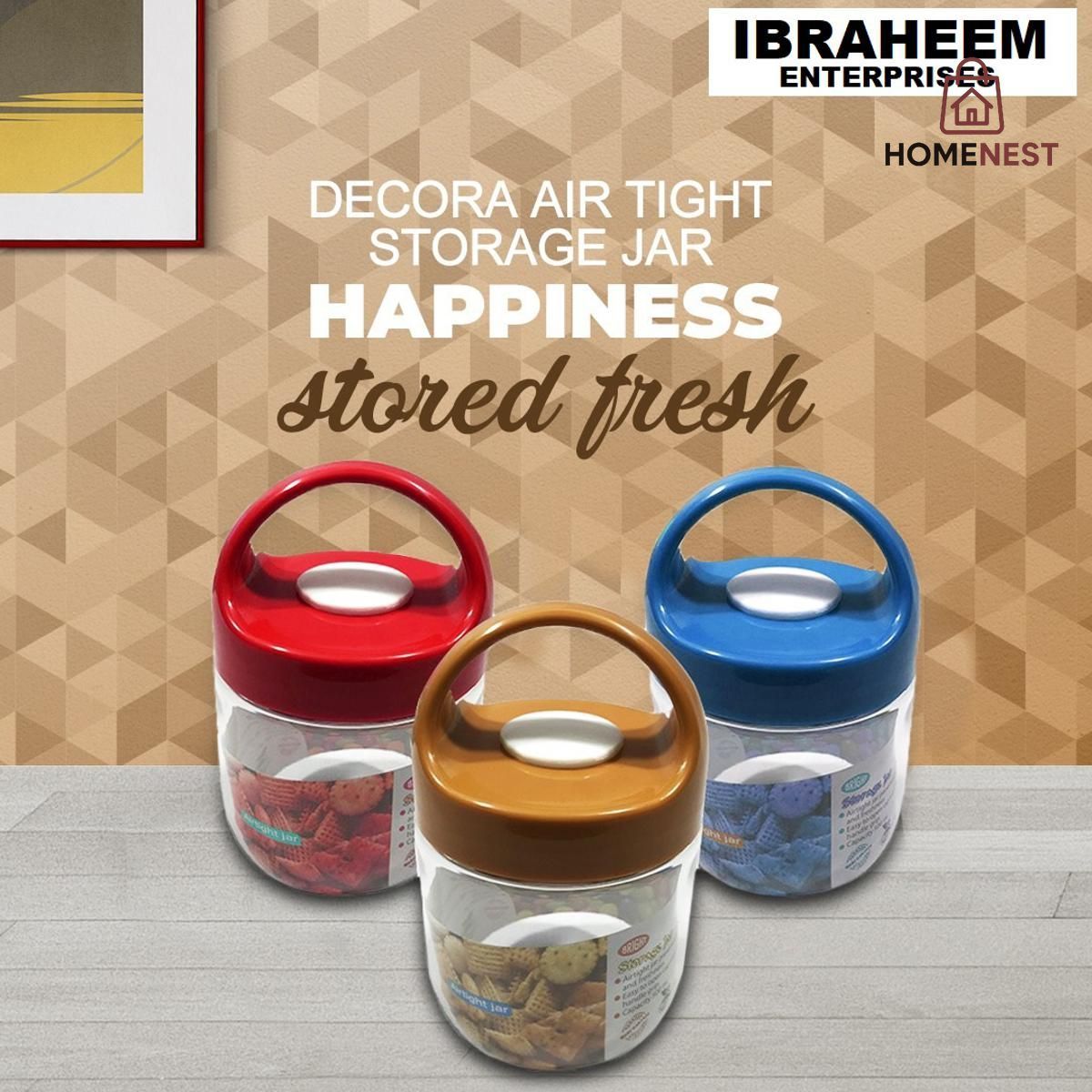 Decora Airtight storage Jar PACK OF 4