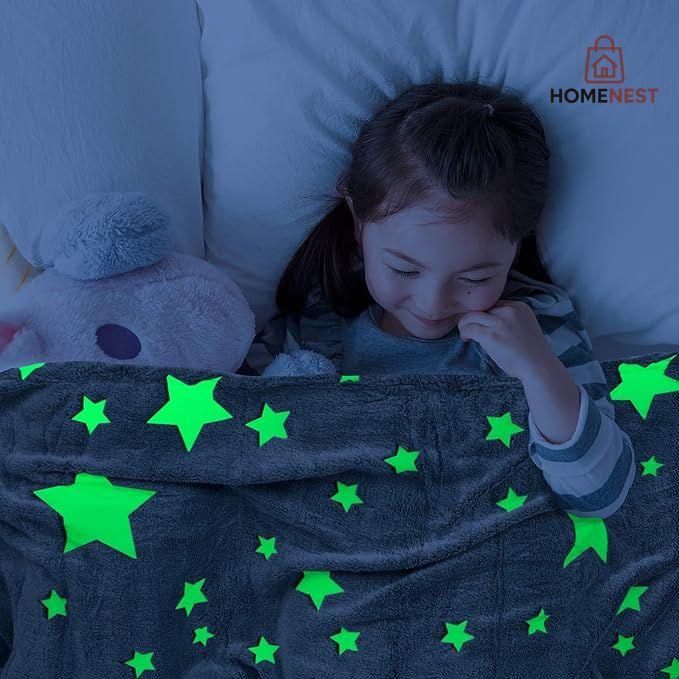 Outer Space Glow In The Dark Blanket