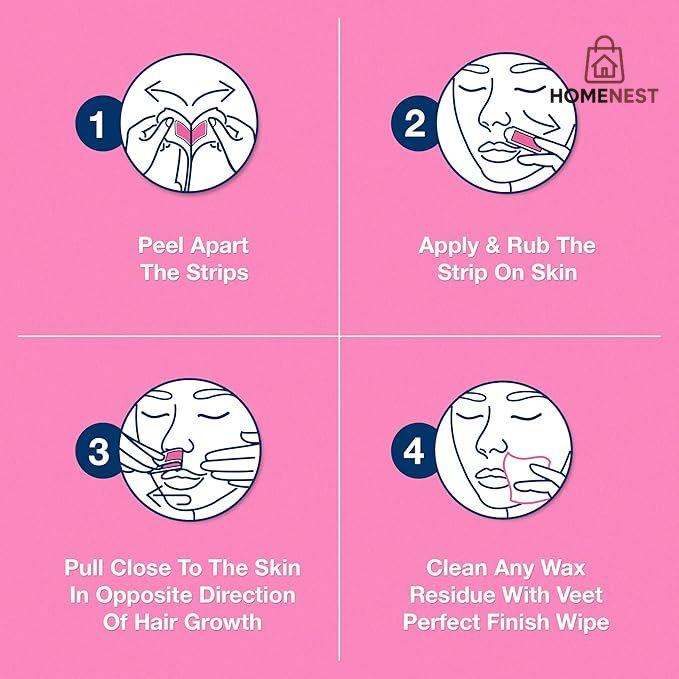 Veet Full Body Waxing Strips Kit for Normal Skin   (20 Wax Straps In One Pack )