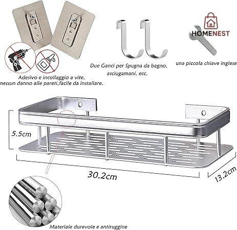 Rectangular stainless steel shelf