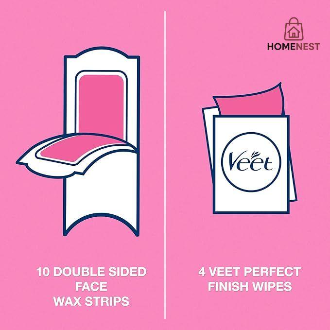 Veet Full Body Waxing Strips Kit for Normal Skin   (20 Wax Straps In One Pack )