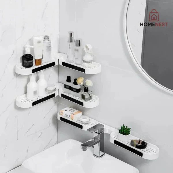Mounted Shelf Storage Bathroom Revolving Rack