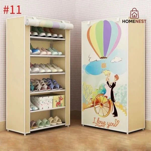 8 layer Printed Shoe Rack