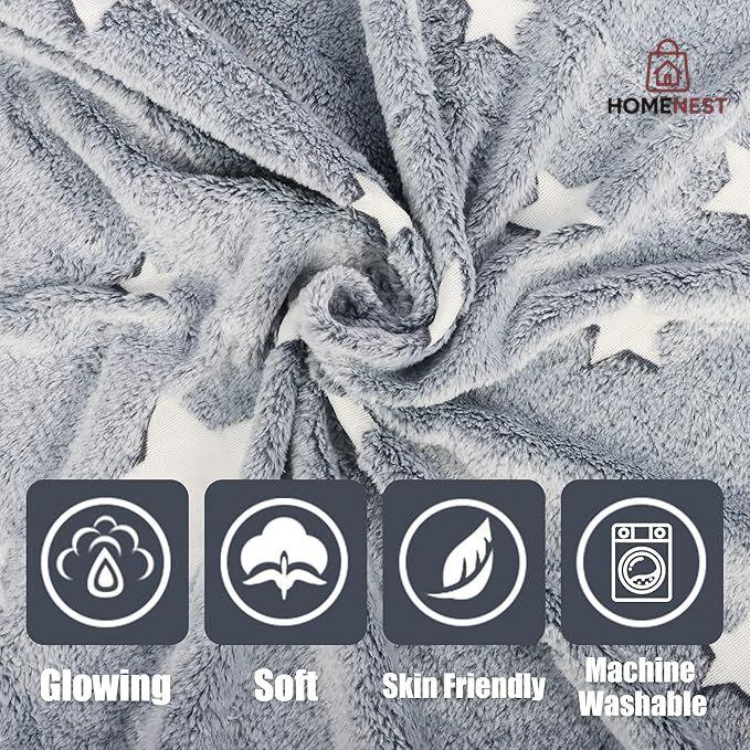 Outer Space Glow In The Dark Blanket
