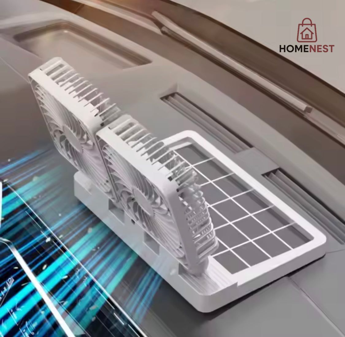 Rechargeable Dual Head Solar Fan