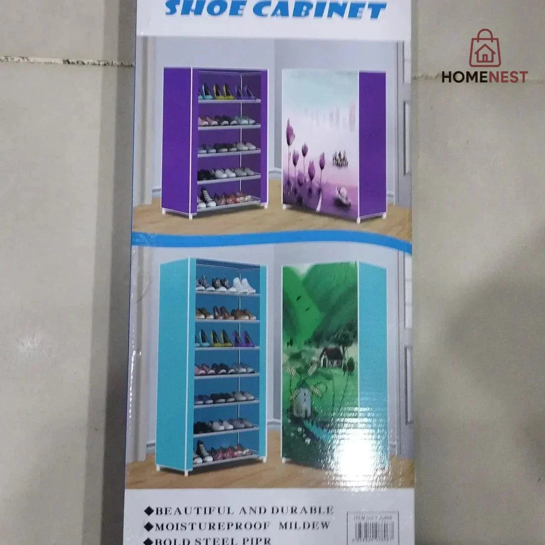 8 layer Printed Shoe Rack
