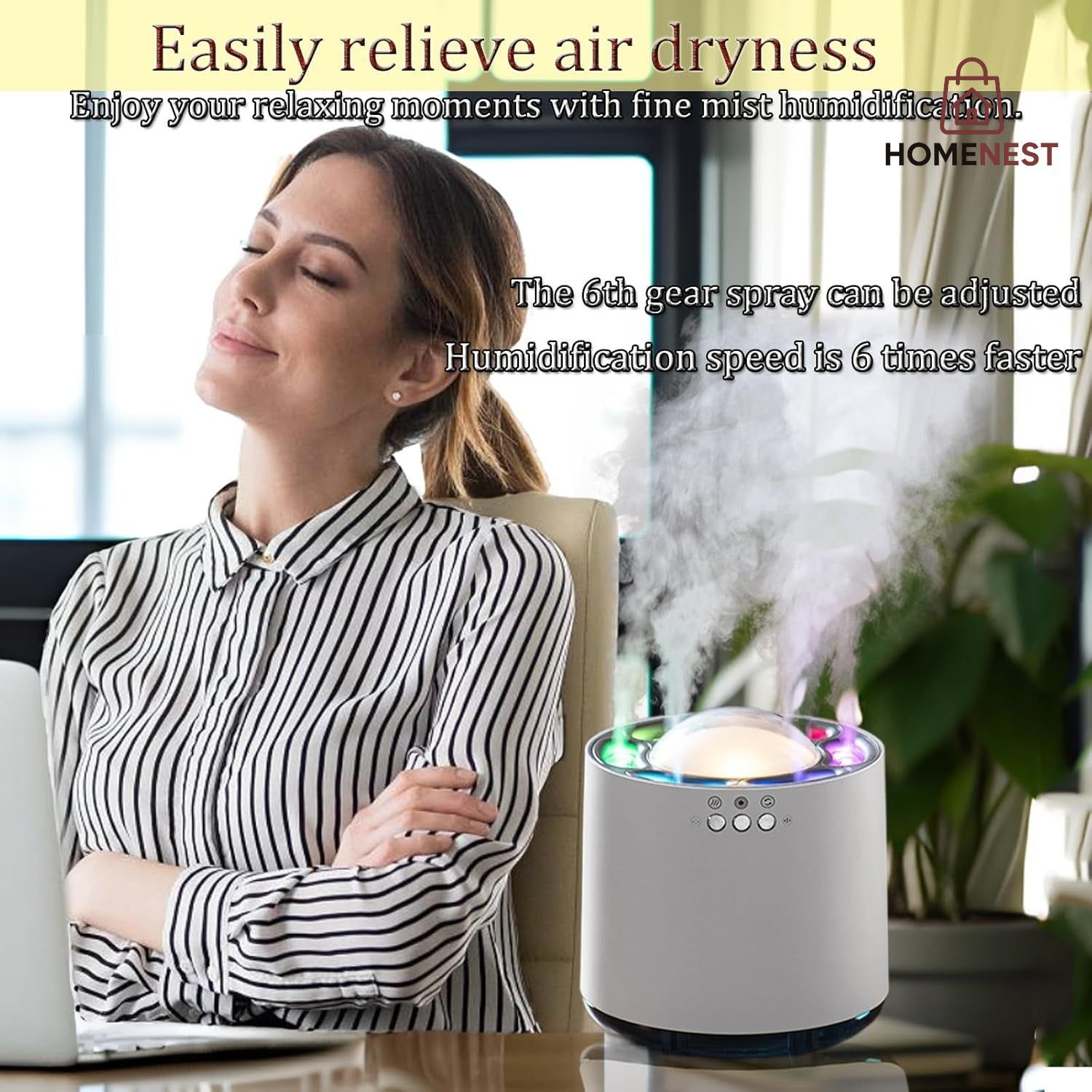 Cool Mist Humidifier With attractive Lights