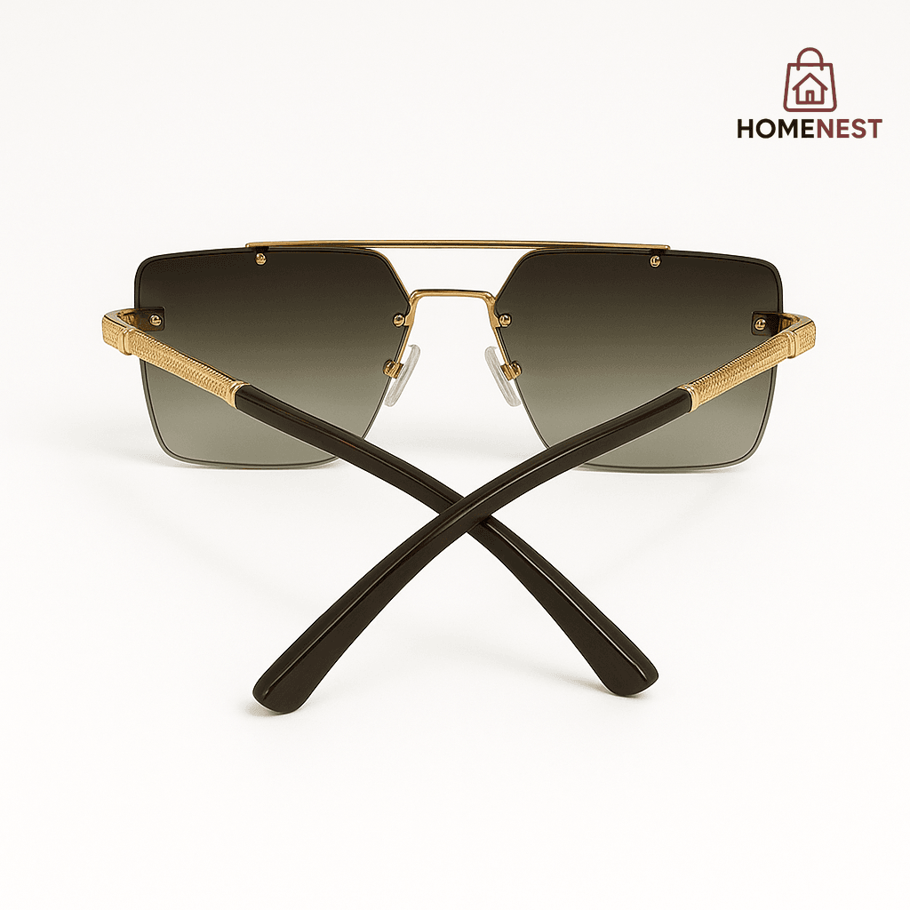 Gold Frame Gradient Lens Sunglasses