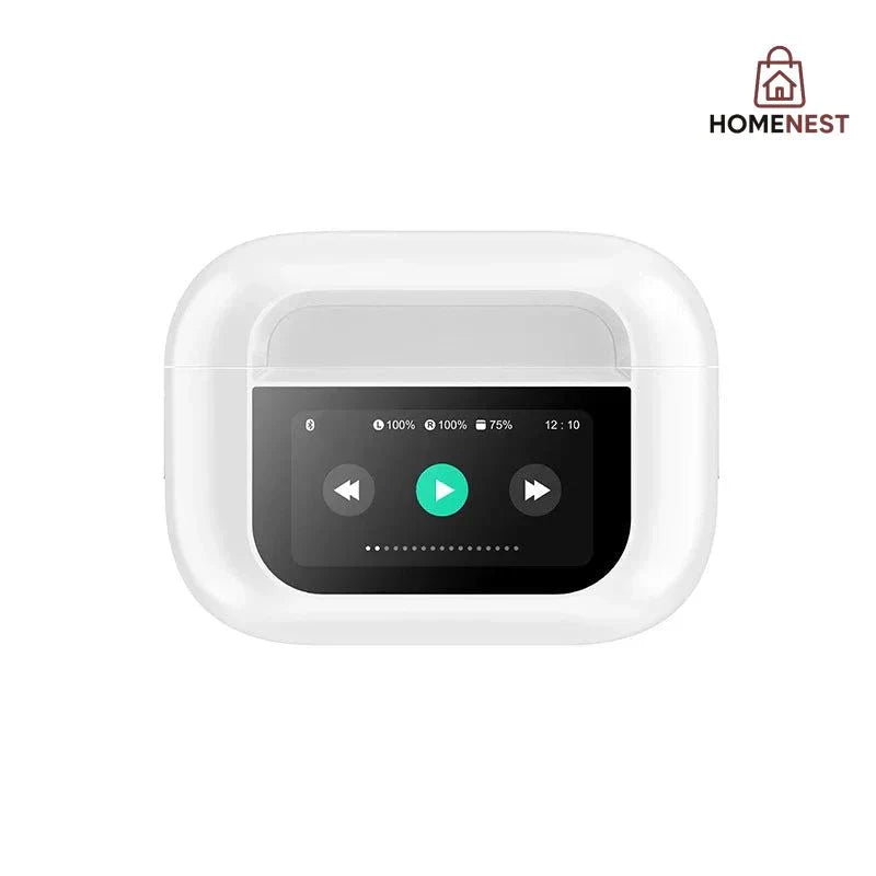 White A9 Pro Airpods  ANC/ENC Touch Screen Display Wireless Earbuds
