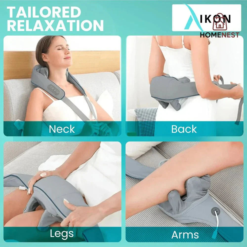 Deep-kneading shiatsu massager