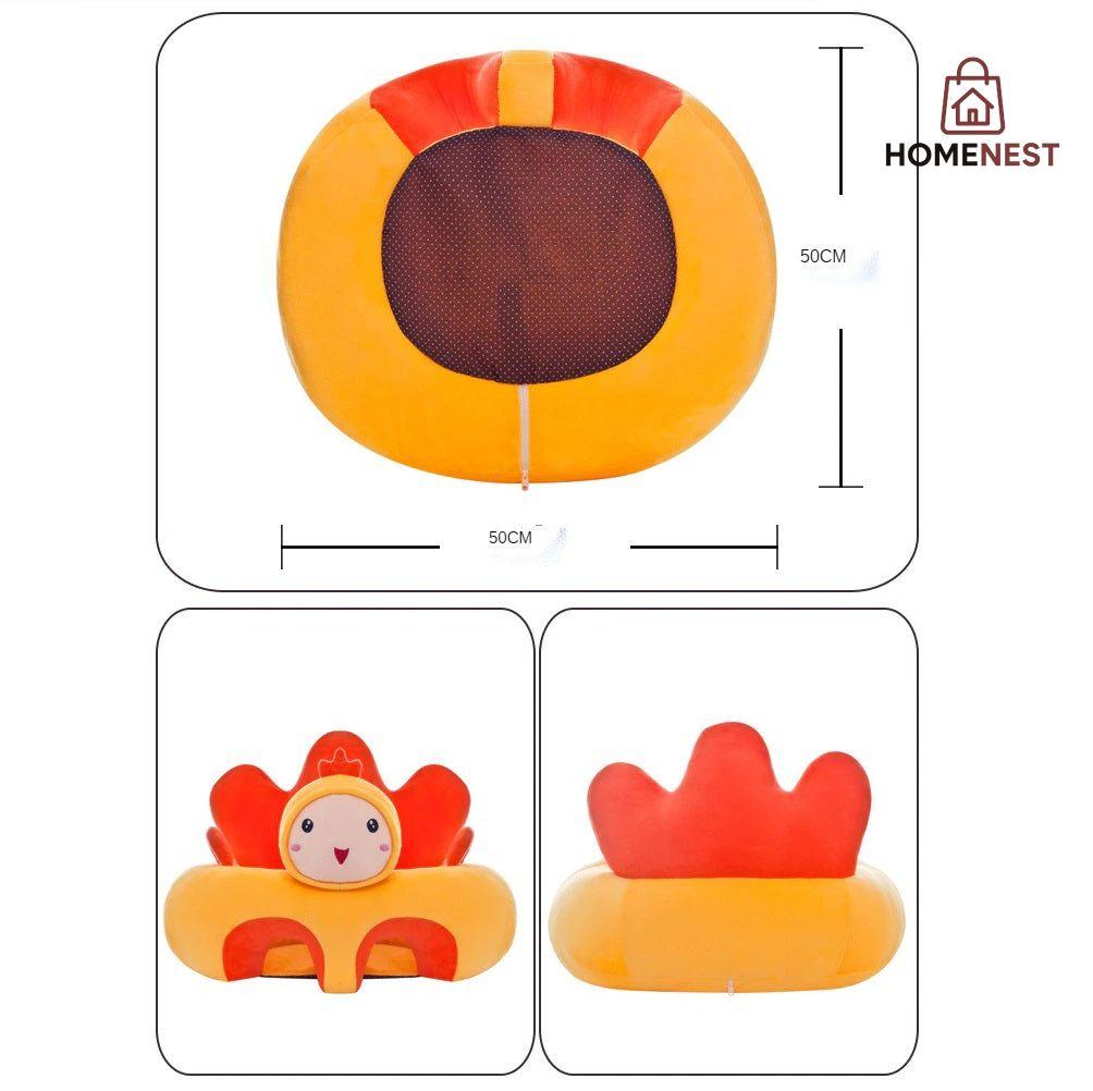 Learn to Sit with Back Support 3D Character Baby Floor Seat Rabbit
