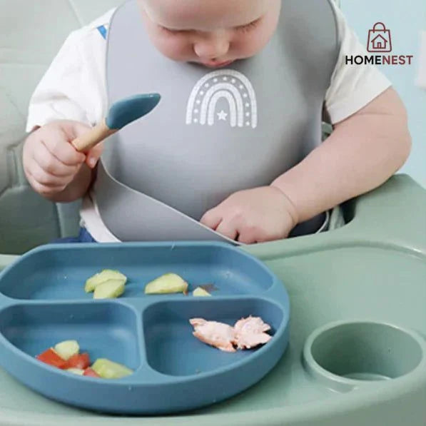 Baby 4pcs Silicone Feeding set
