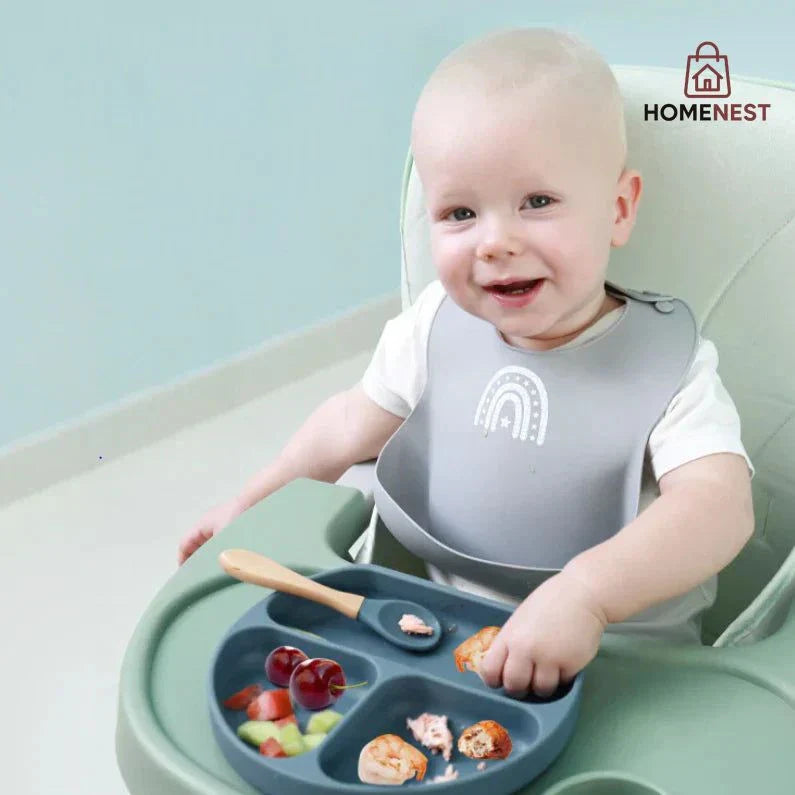 Baby 4pcs Silicone Feeding set