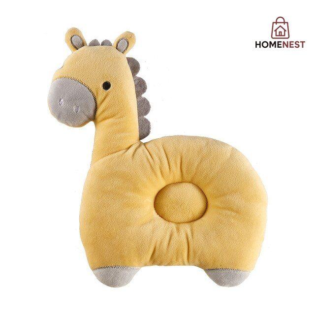 Baby Round Head Pillow - Giraffe - Yellow