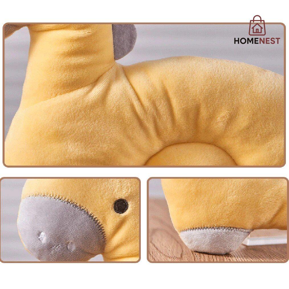 Baby Round Head Pillow - Giraffe - Yellow