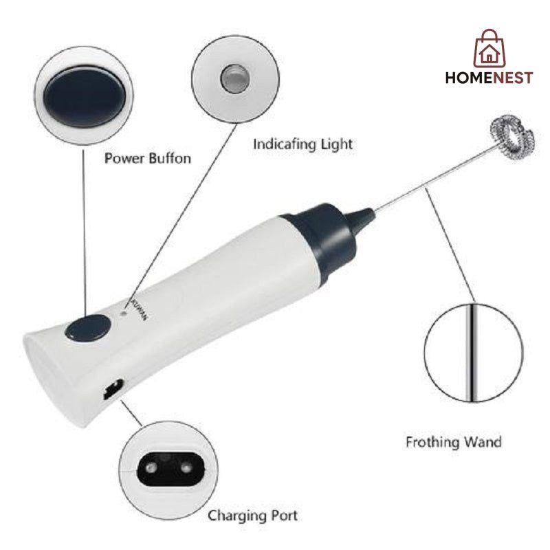 Rechargeable Handheld Electric Coffee Mixer