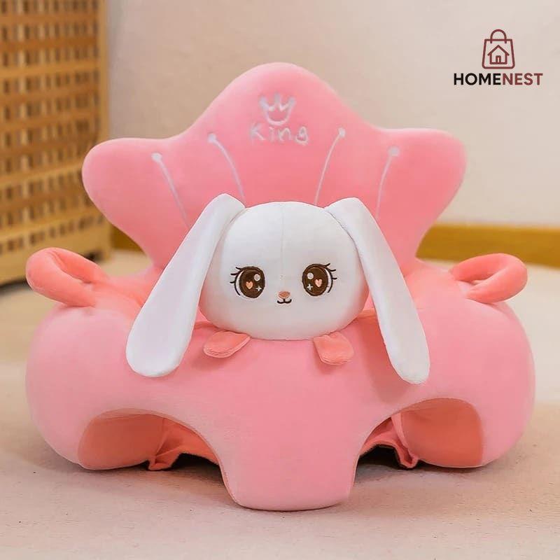 Learn to Sit with Back Support Baby Character Floor Seat with Side Handles