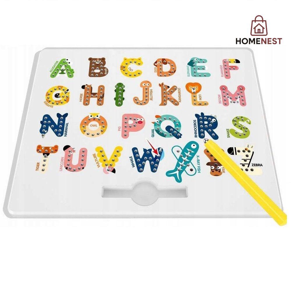 Magnetic Letter Board - 2 In 1 Alphabet Magnets Tracing Board