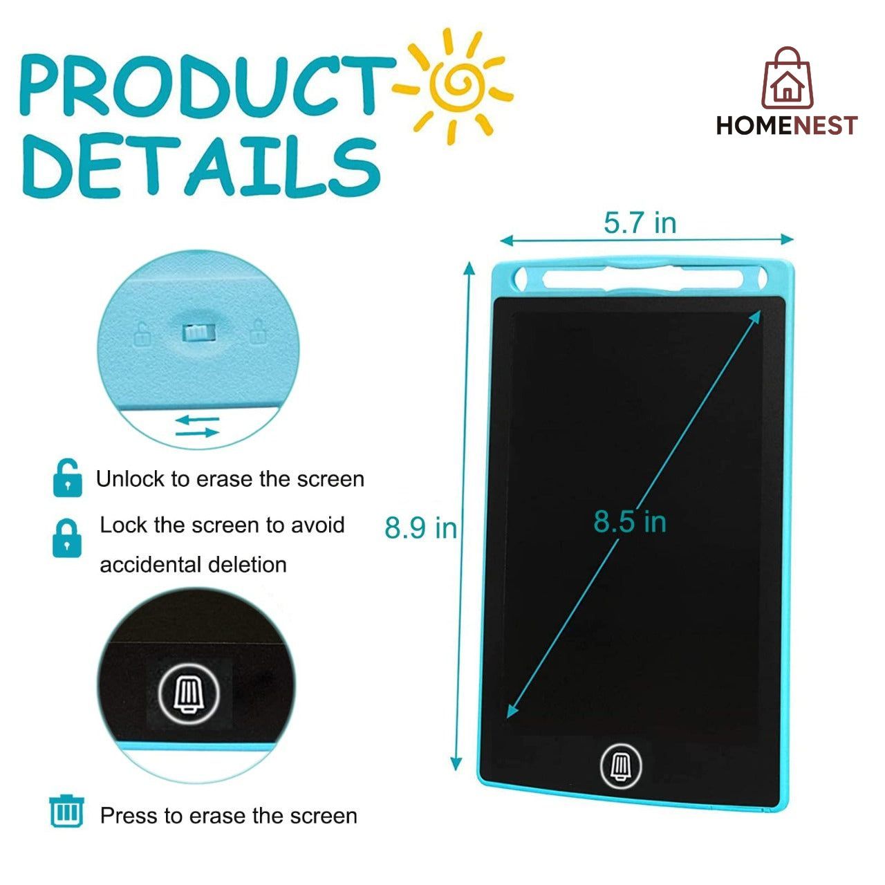 Multi Colors – LCD Writing Tablet 8.5 Inches