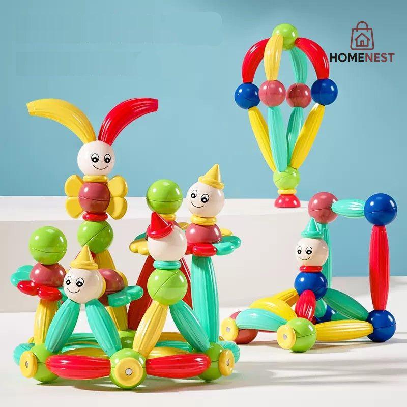 52 PCS Variety Three-dimensional Magnetic Building Blocks
