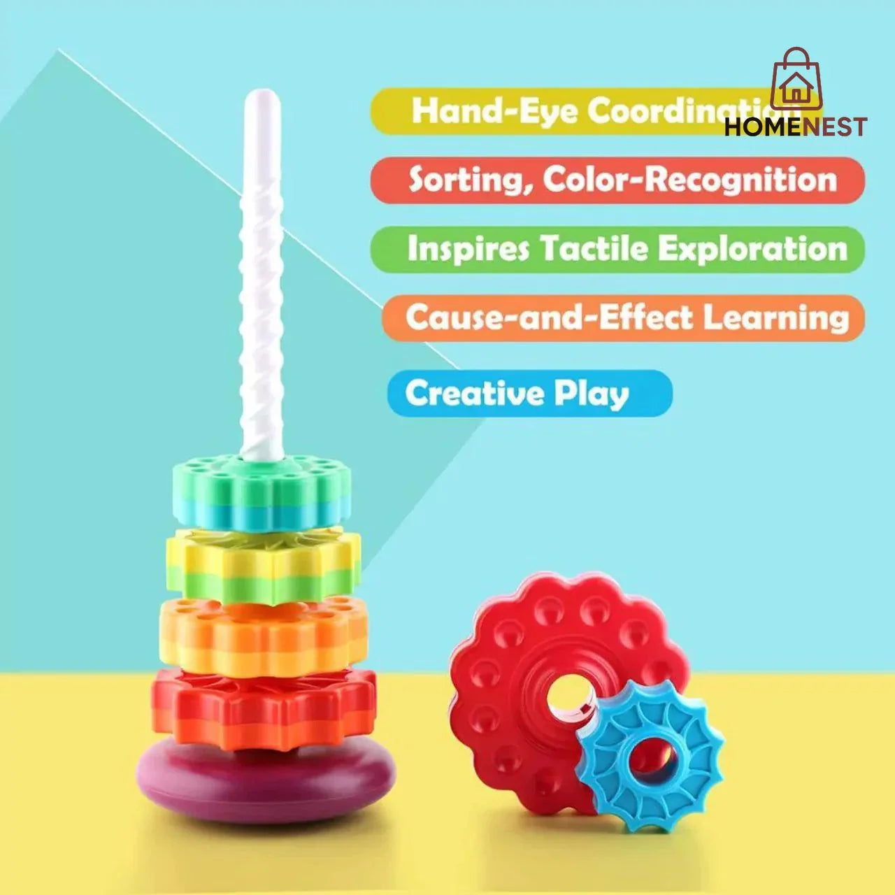 Spin Gear Again Rainbow Tower – 6 stages
